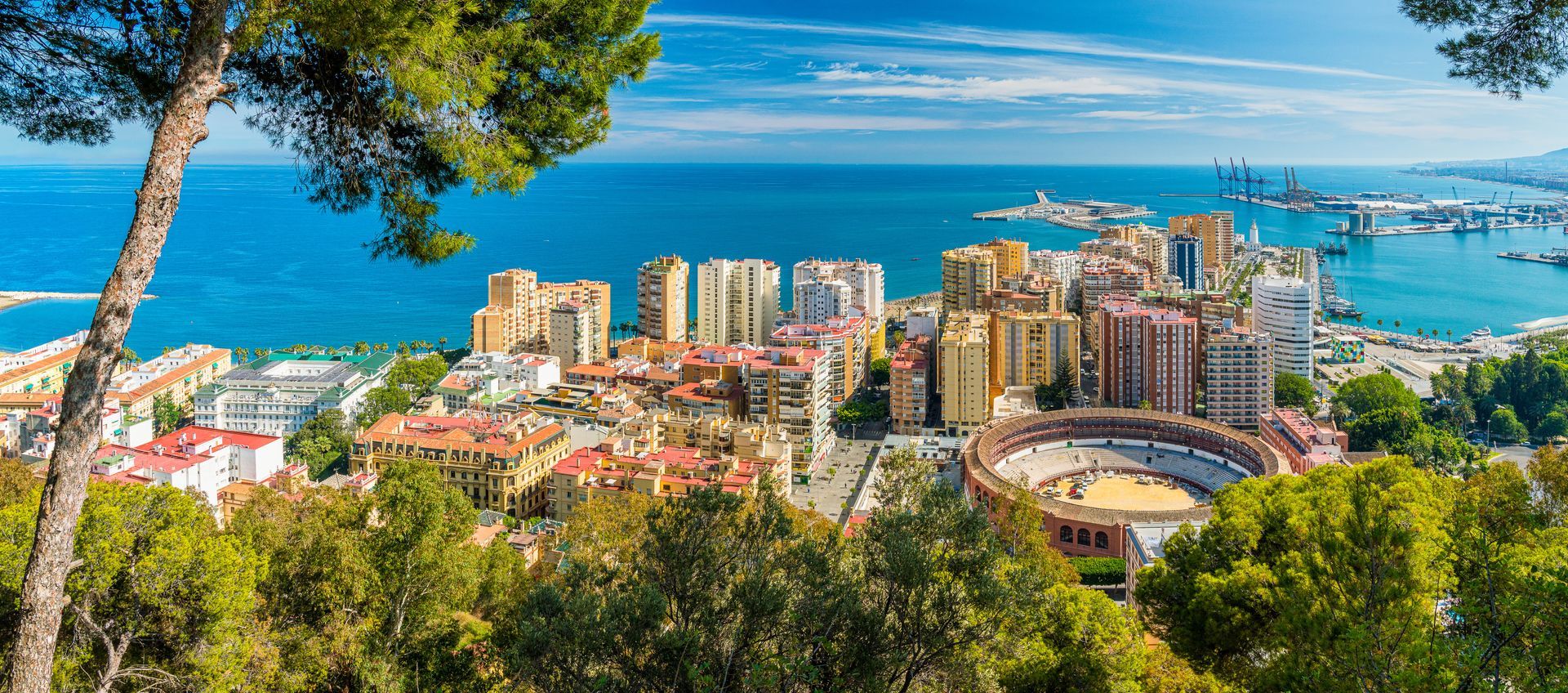 foto ciudad de Málaga desde las alturas