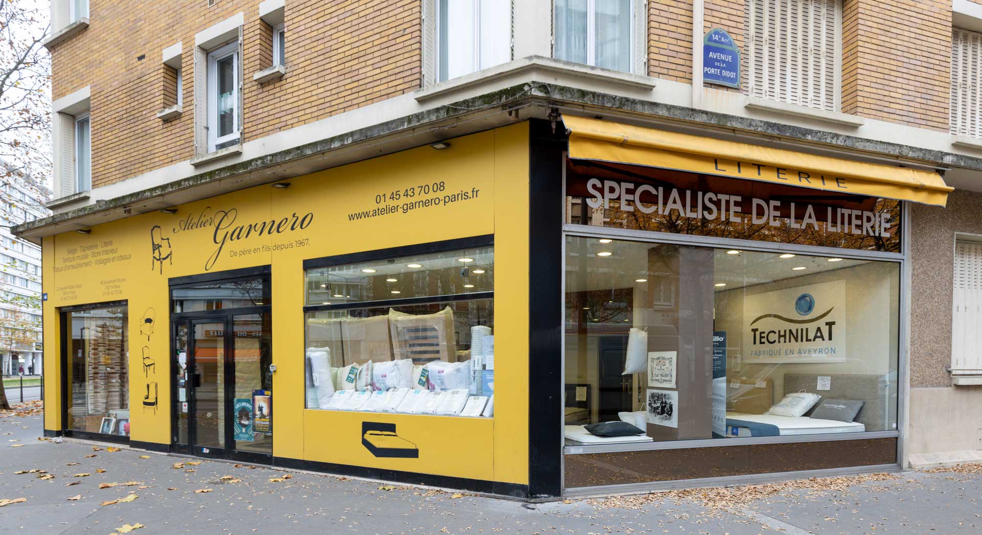 Devanture du magasin de l'atelier Garnero