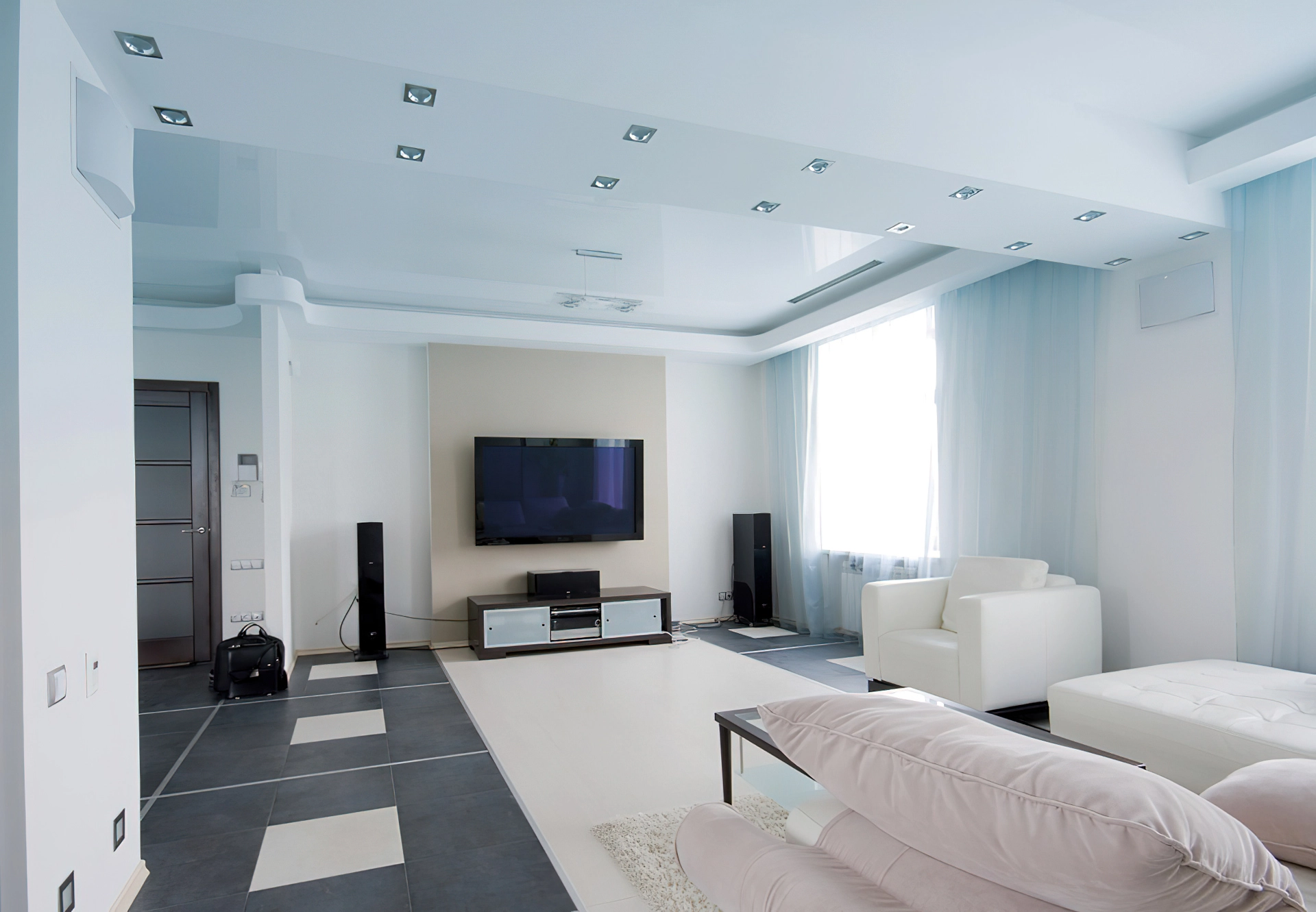 Climatisation gainable, salon moderne.
