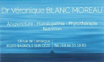 Carte de visite du Dr Véronique BLANC-MOREAU