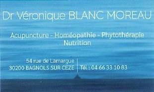 Carte de visite du Dr Véronique BLANC-MOREAU