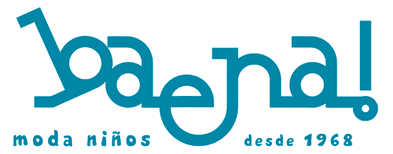 A logo for baena moda niños desde 1968