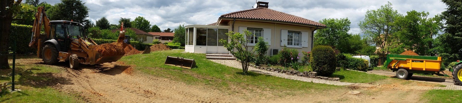 Travaux de terrassement en cours