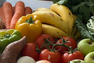allerlei buntes Obst und Gemüse
