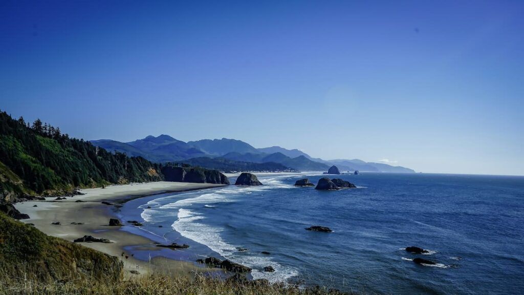 Surfing at Indian Beach in Ecola State Park