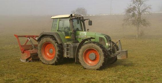 Tracteur pour broyage