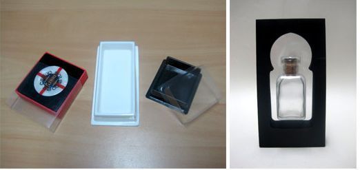 Una imagen de una botella en una caja y una imagen de una botella en una caja