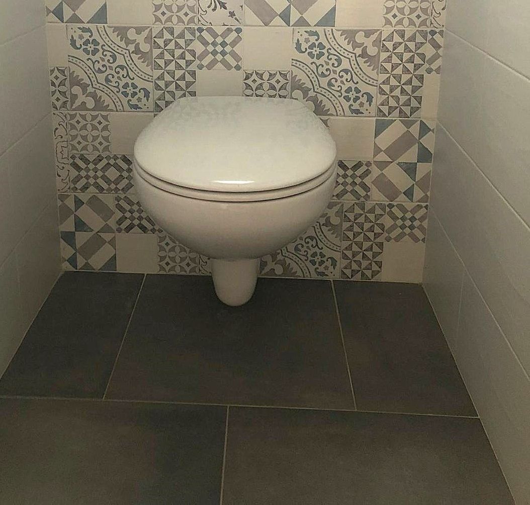 Une installation de toilettes