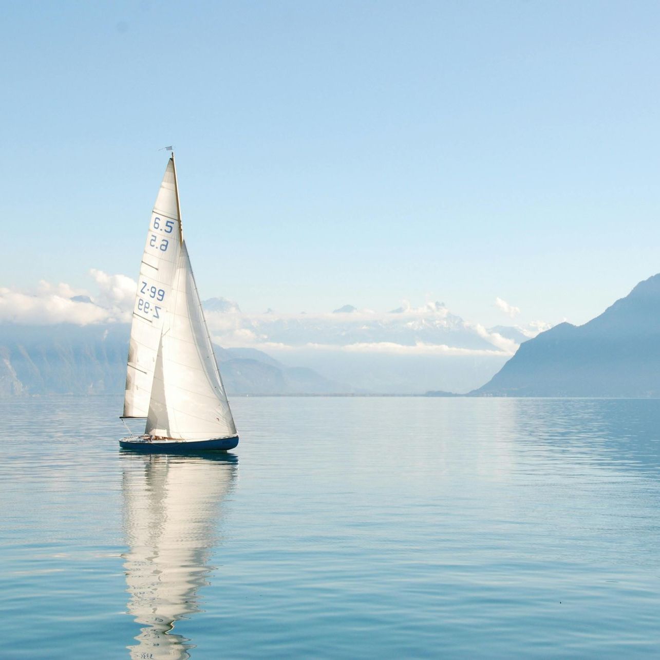 Ein Segelboot mit der Nummer 25 auf dem Segel