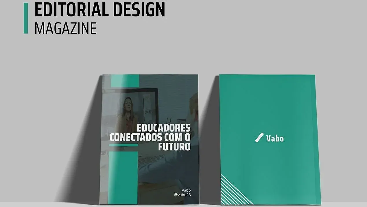 Una revista con una portada verde está sobre una mesa.