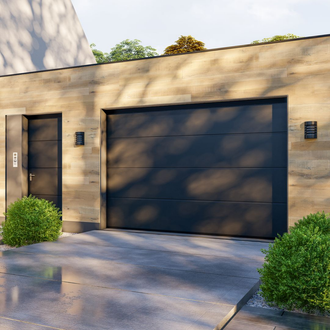 Porte de garage avec petite porte