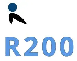 Persona abstracta azul y negra sobre texto azul 