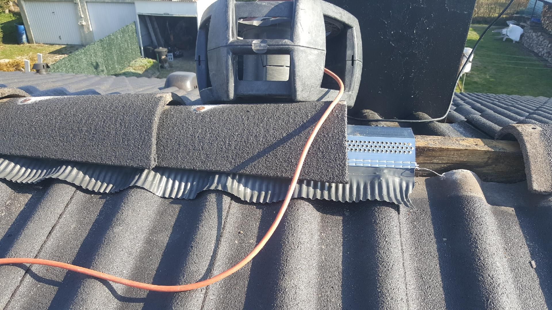 Travaux de couverture.