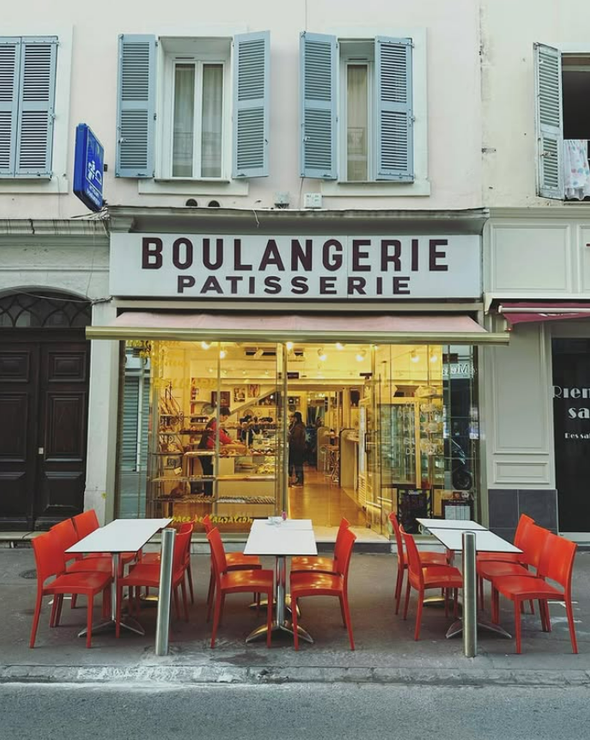 Devanture de la boulangerie Belliard