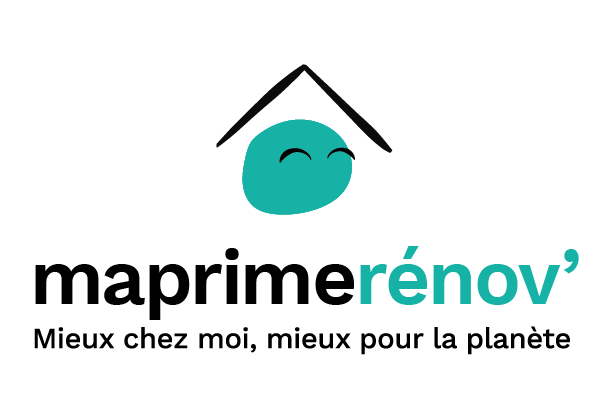 Logo MaPrimeRénov' - mieux chez moi, mieux pour la planète