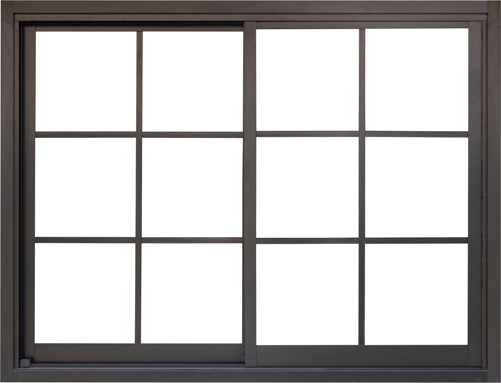 Porte-fenêtre noire.