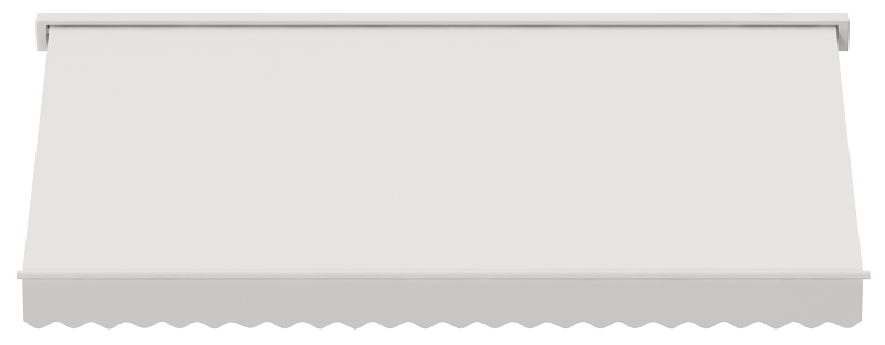 Store extérieur blanc.