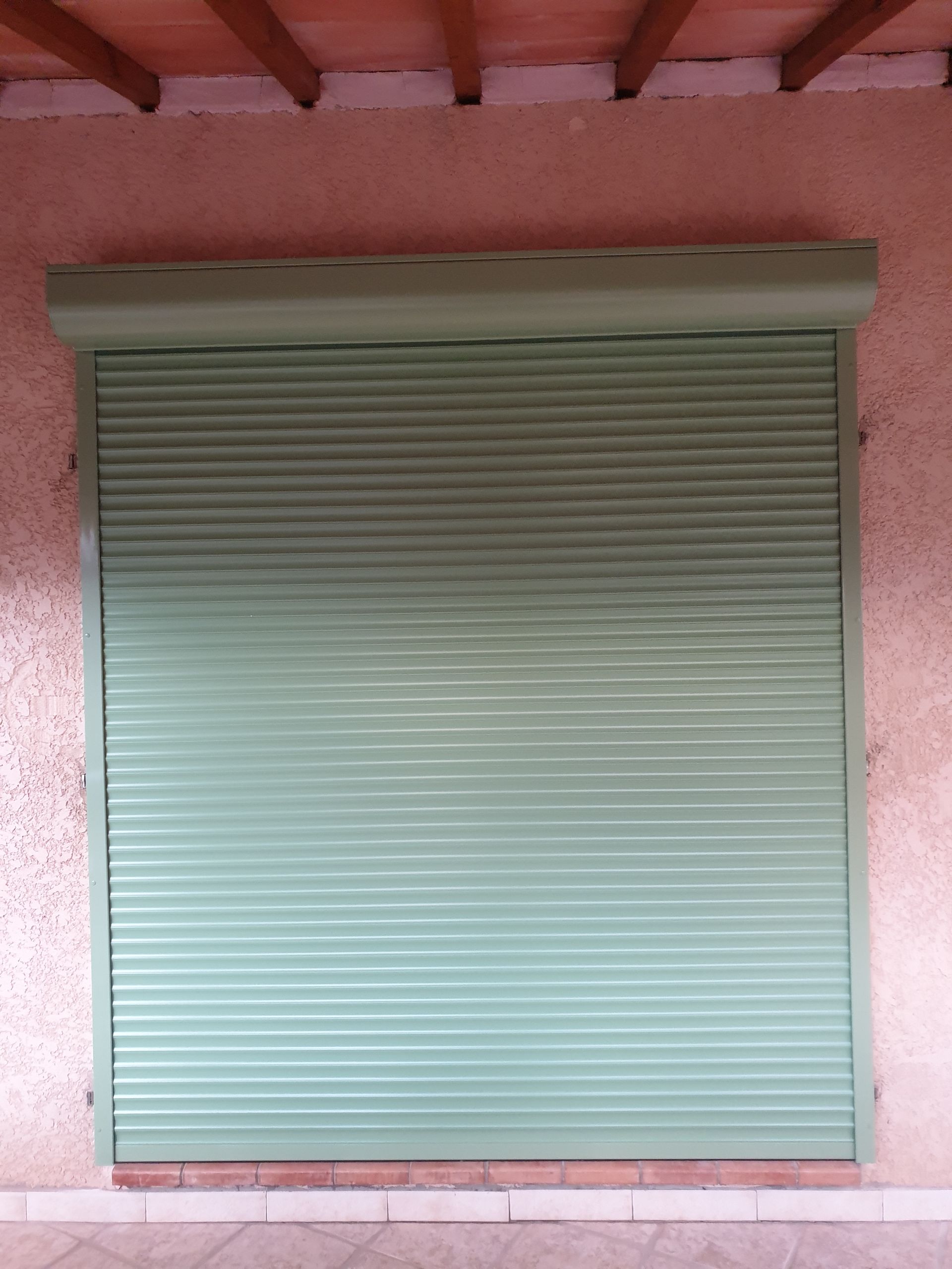 Volet roulants laqué vert olive