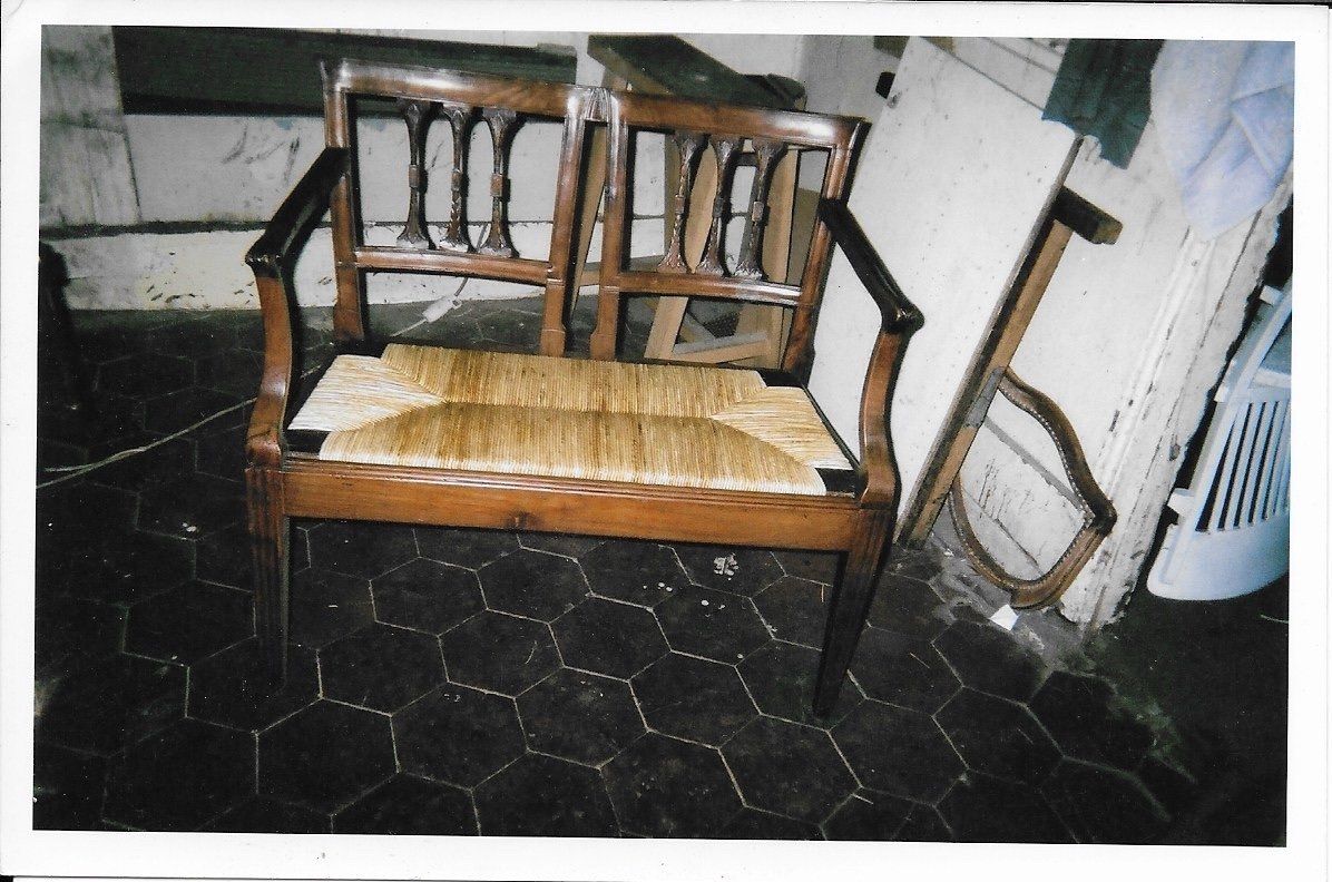 Banquette paille rénovée