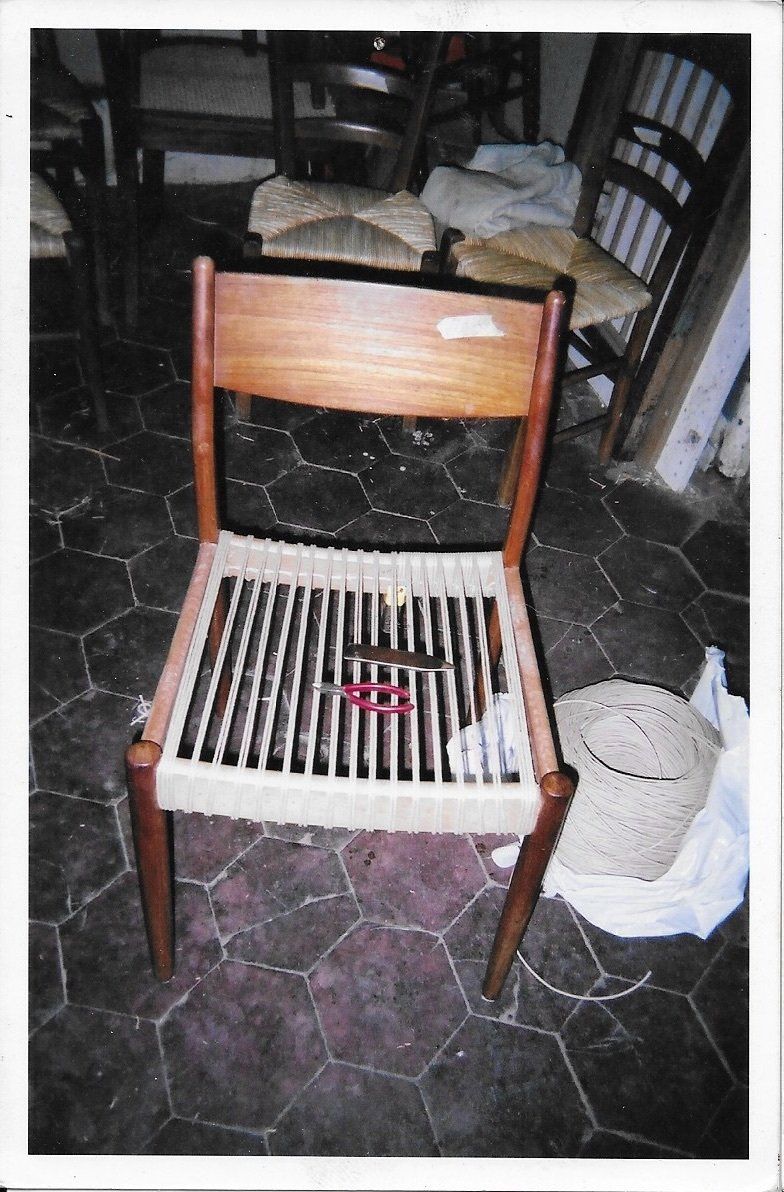 Réfection de chaise danoise avant