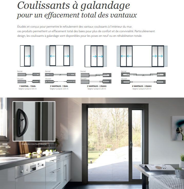 Fenêtre à galandage en alu