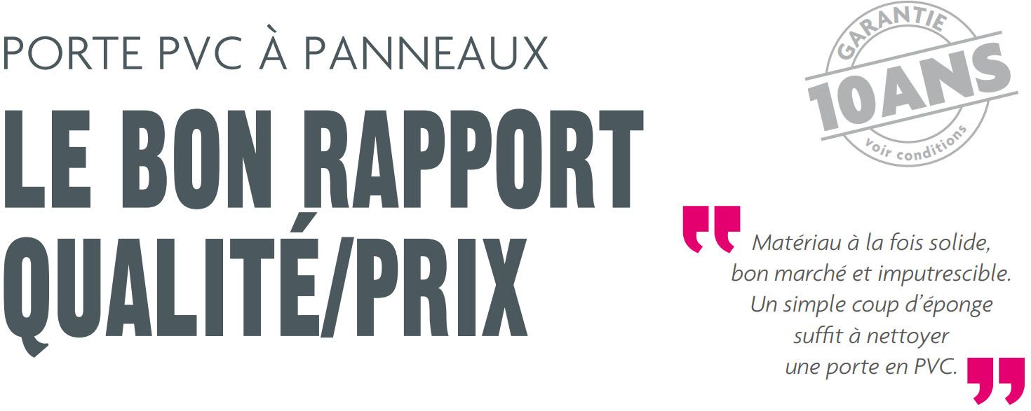 Slogan porte d'entrée PVC