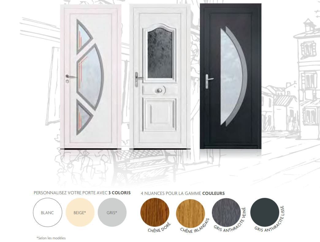 Couleurs portes acier