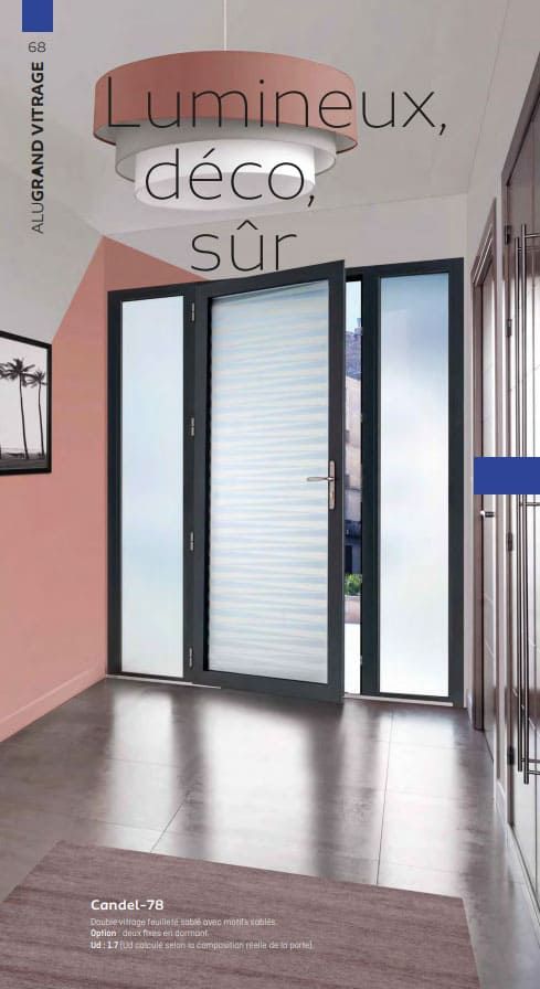 Porte d'entrée vitrée déco