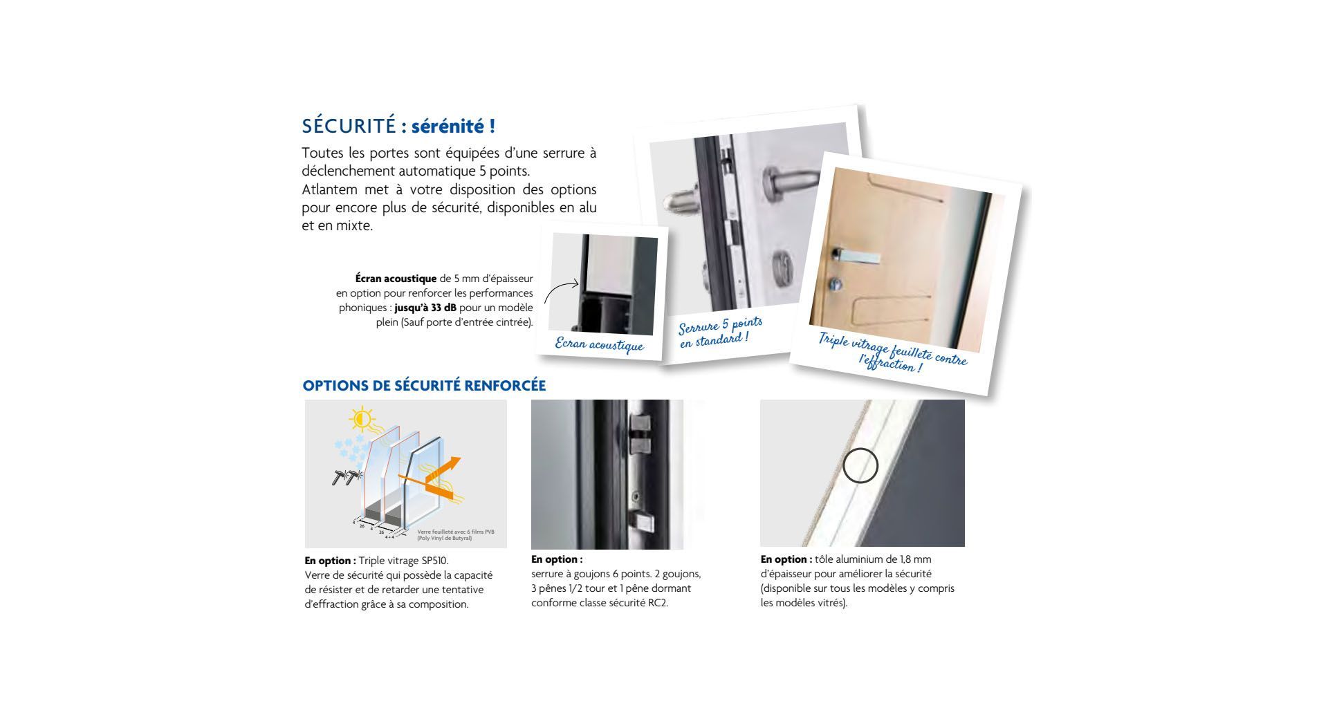 Sécurité porte alu