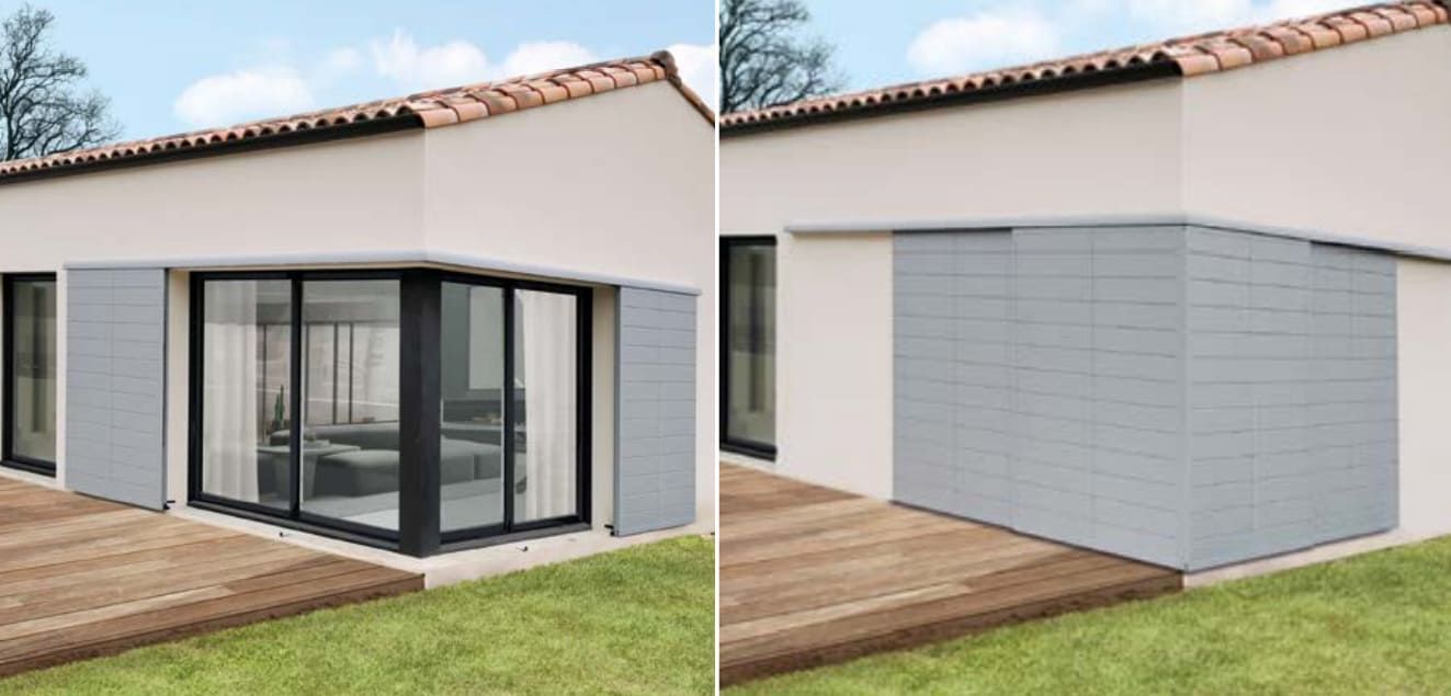 Volets coulissants gris