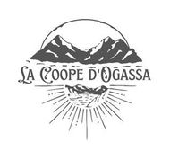 Un logotipo en blanco y negro para una empresa llamada La Coope d'Ogassa.