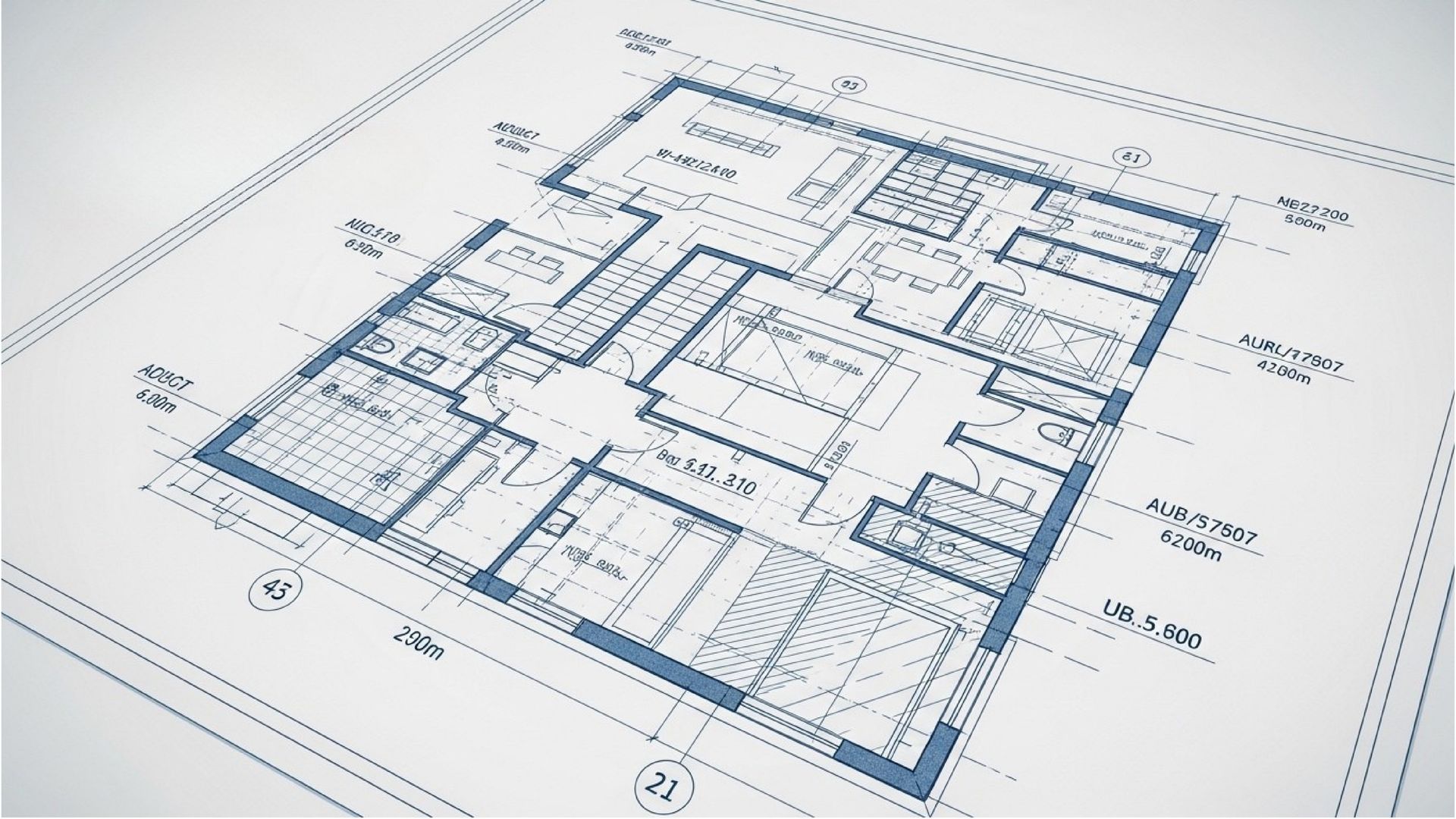 Plan d'un bâtiment industriel