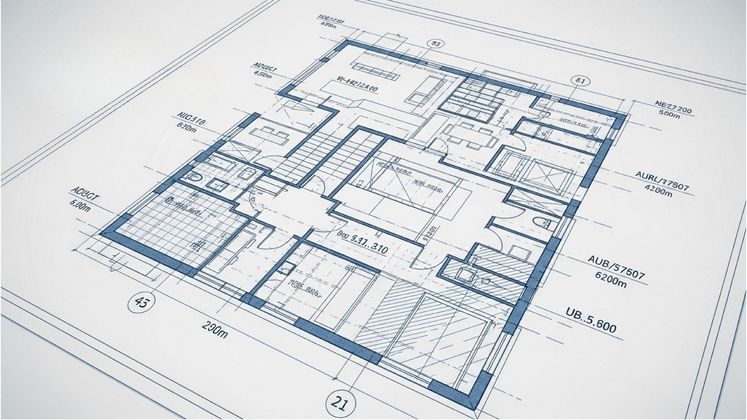 Plan technique d'un bâtiment