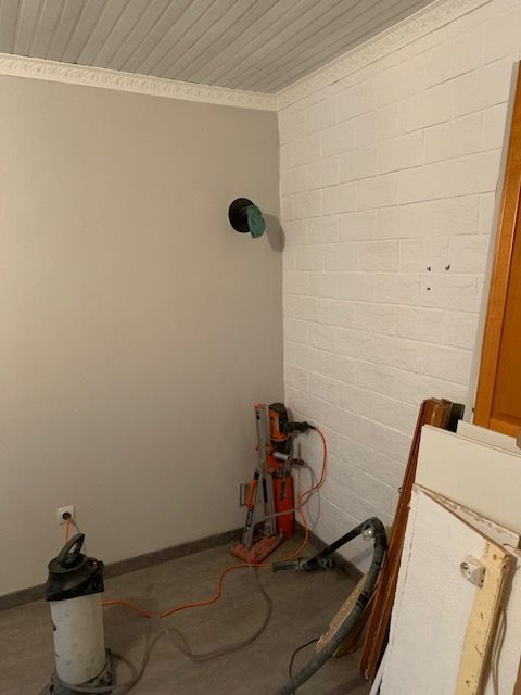 Rénovation d'un mur avec une aération