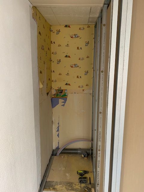 Espace à rénover avec le début des travaux