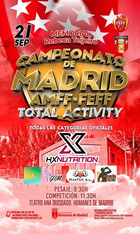 Un cartel para una actividad total del Campeonato de Madrid AMFF-FEFF.