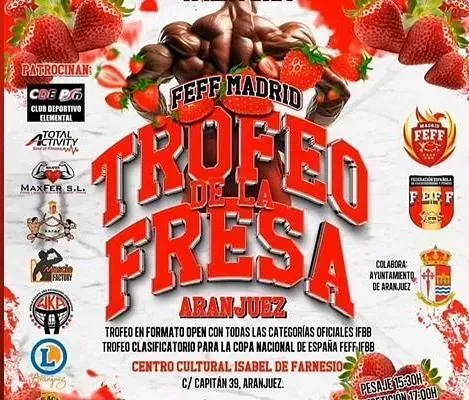 A poster that says trofeo de la fresa on it