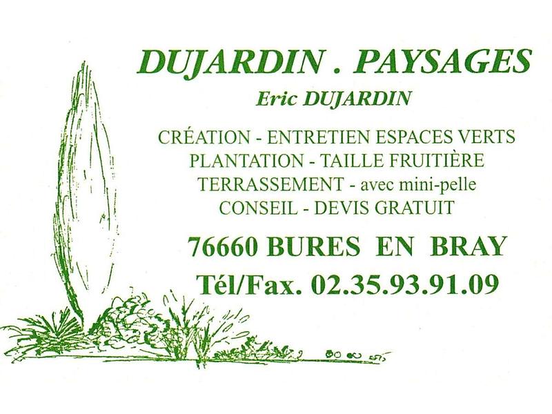 Carte de visite de Dujardin Paysages
