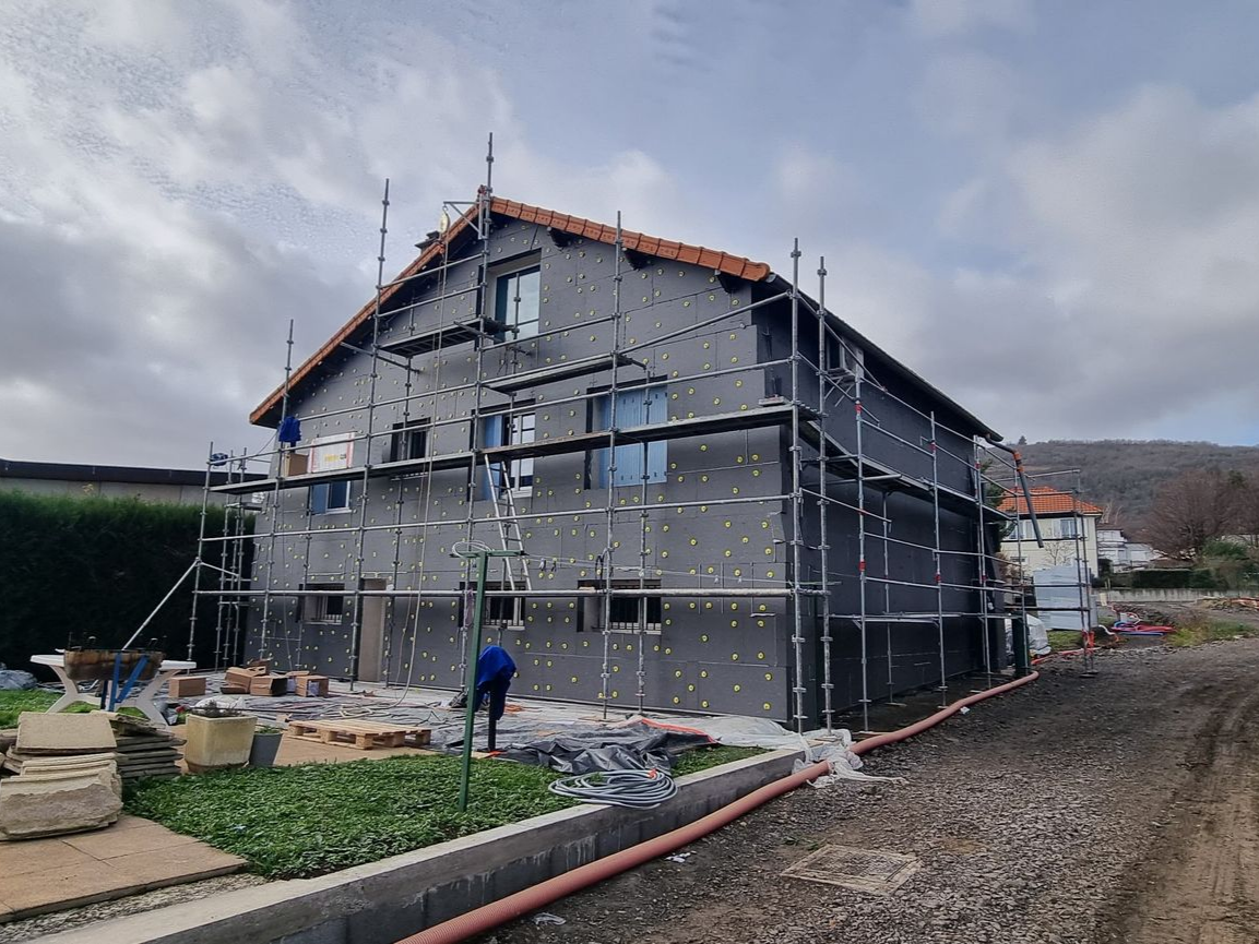 Travaux d'ITE en cours.