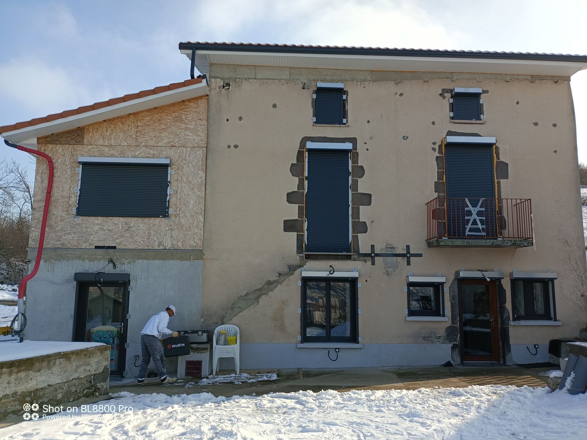 Mur de maison avant pose de l’ITE et finitions