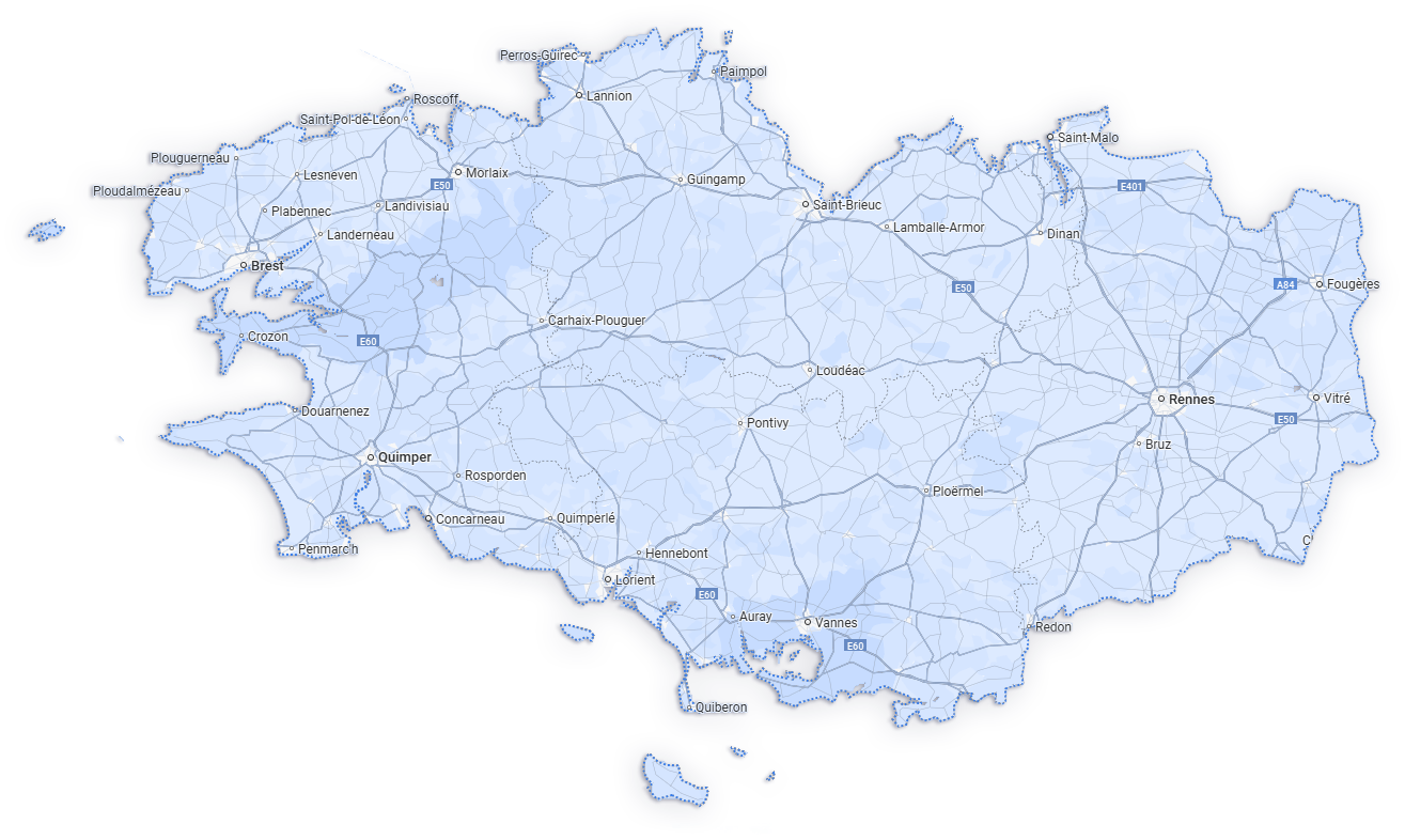 Carte de la Bretagne