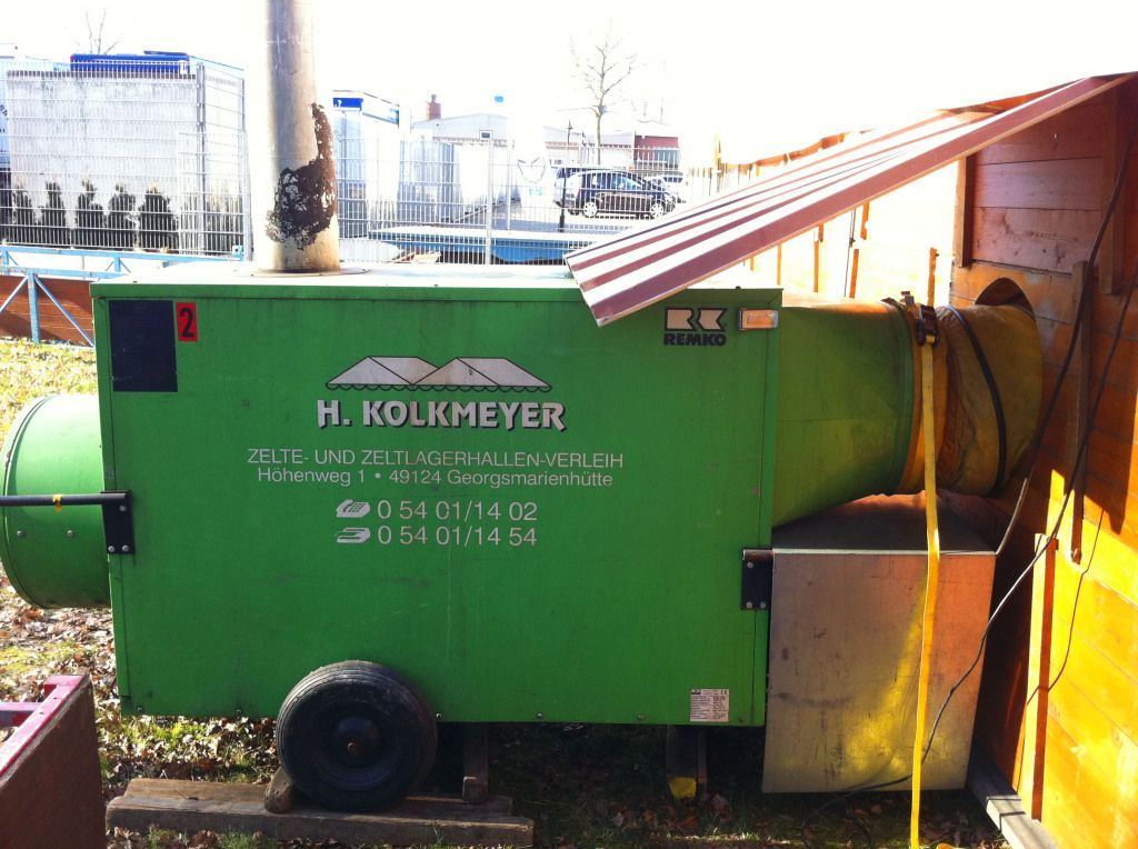 Eine grüne Maschine mit dem Namen H. Kolkmeyer darauf