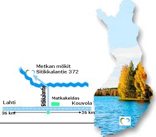 Kartta - Metkan Mökit