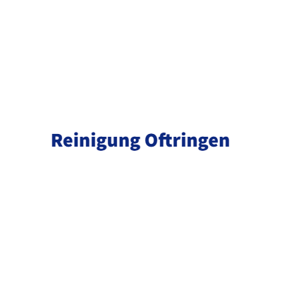 Blauer Text mit der Aufschrift „Reinigung Oftringen“ auf weissem Hintergrund