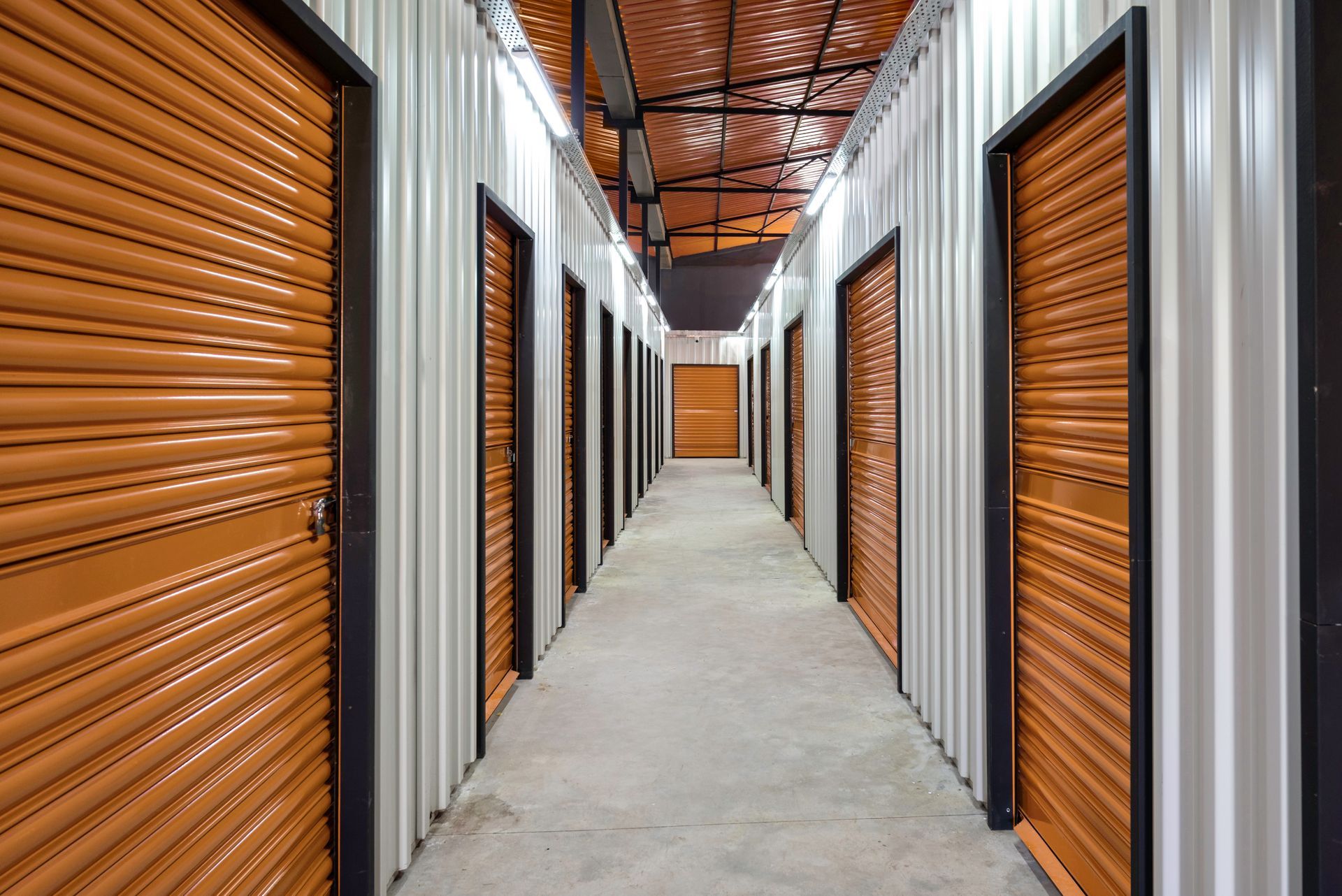 Allée de box de stockage