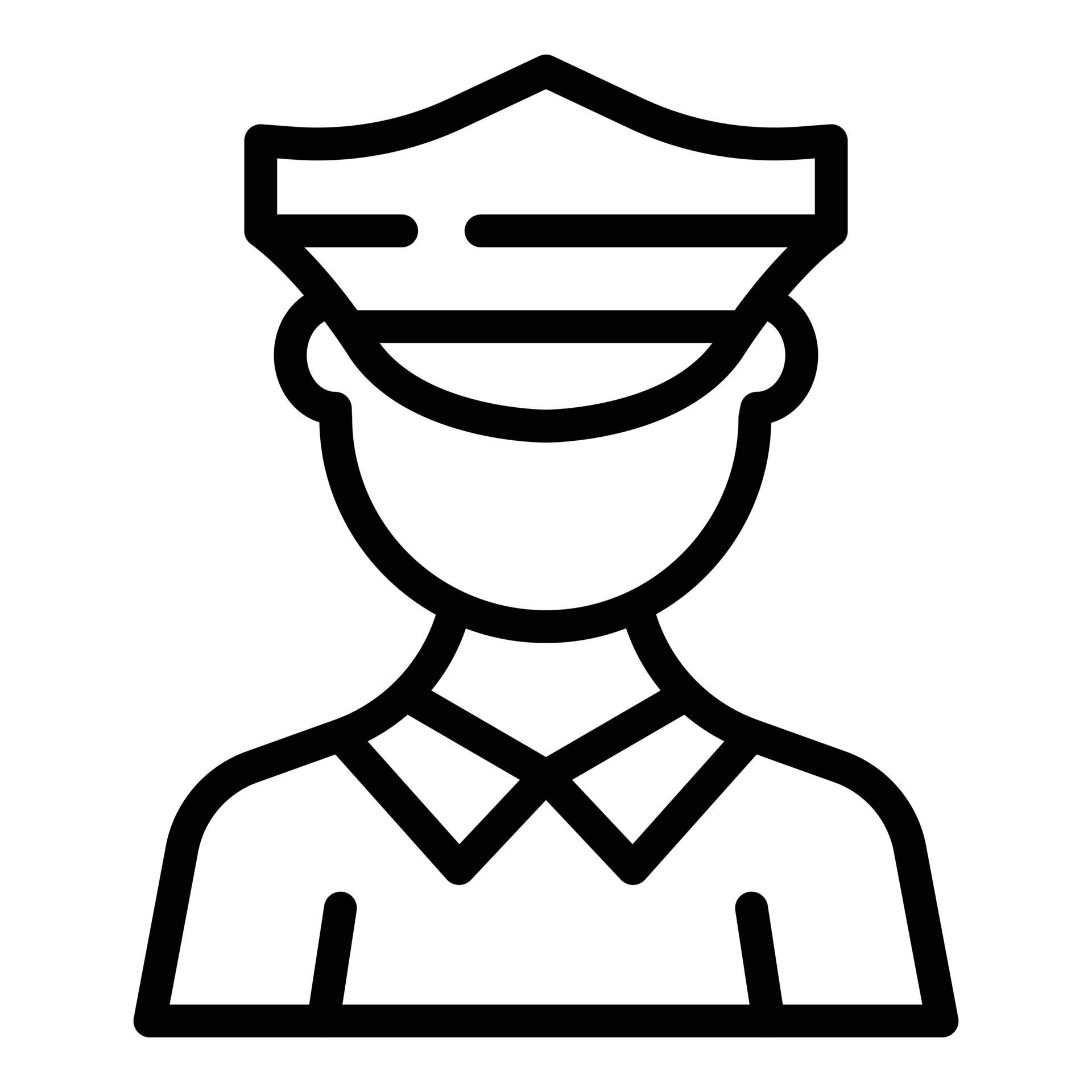 Buste d'homme avec casquette