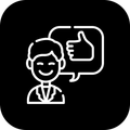 Icon Person mit Sprechblase