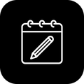 Icon Block mit Stift