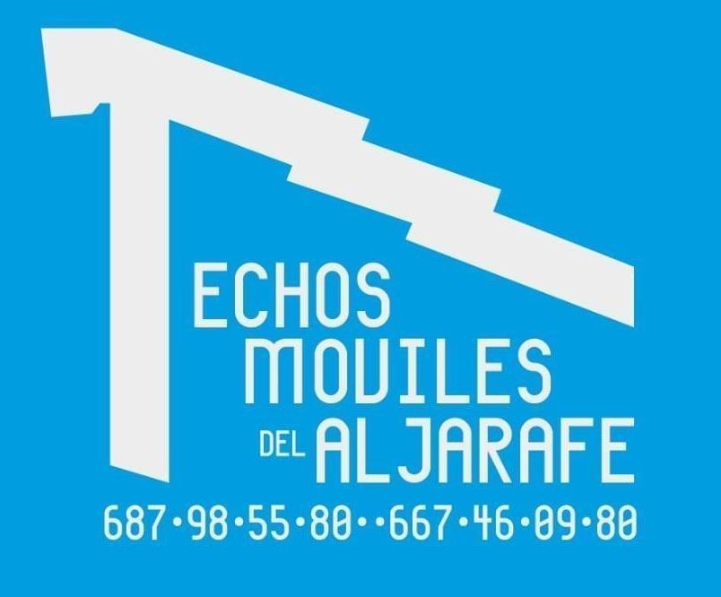 Logo azul y blanco de Echos Móviles del Aljarafe, con números de teléfono.