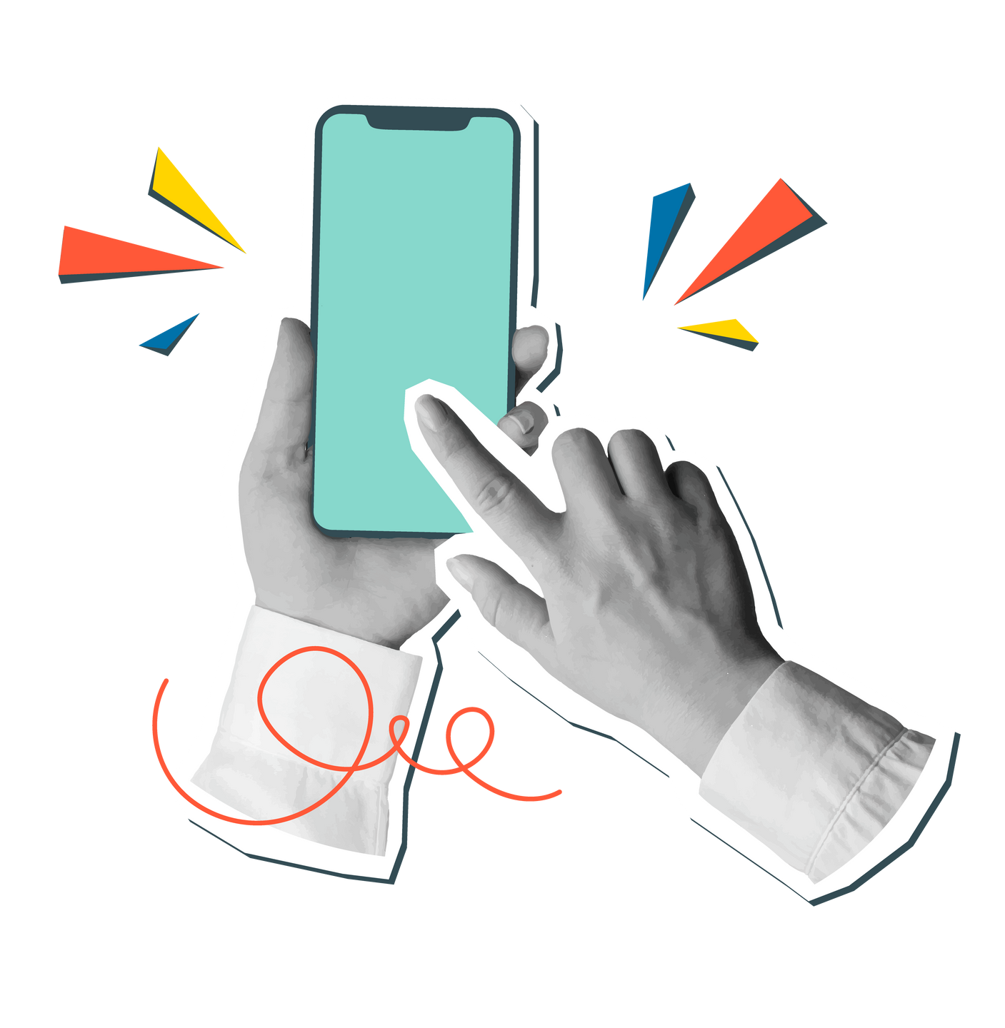 Mains tenant un téléphone